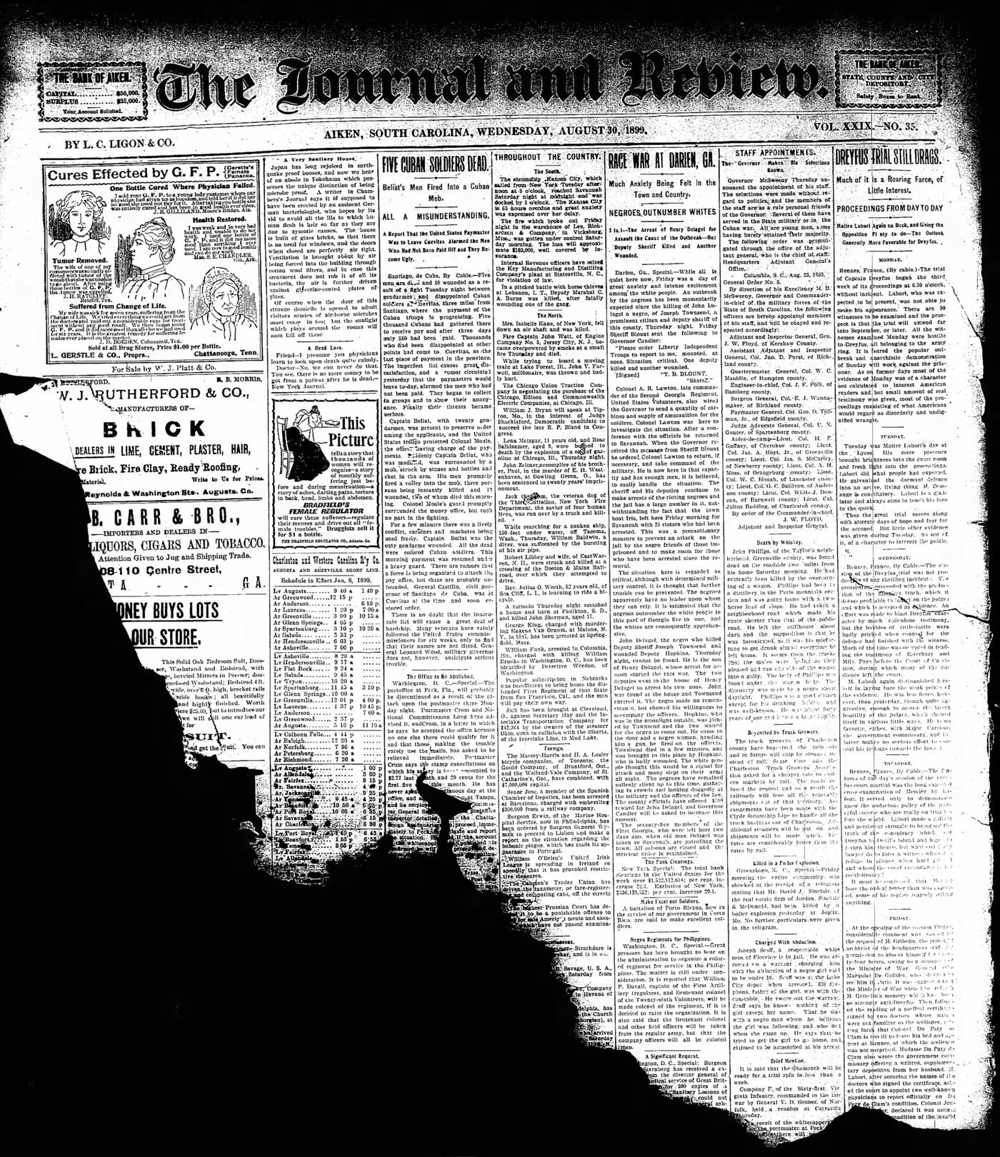 Aiken Standard August 30 1899