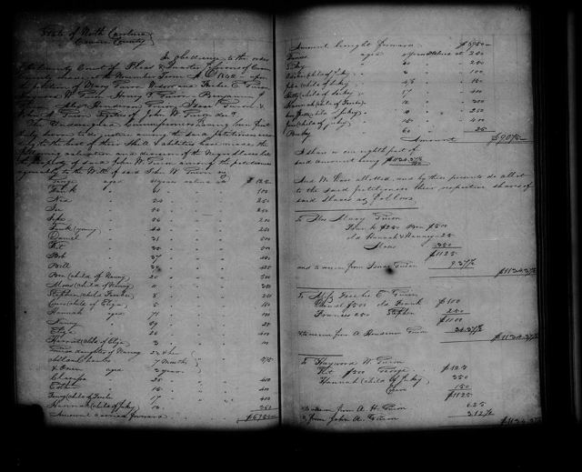 The 1842 Inventory — Page One