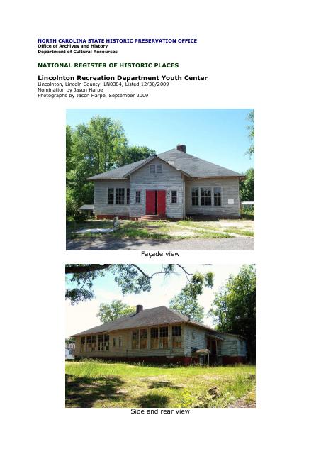 National Register Nomination — Lincolnton